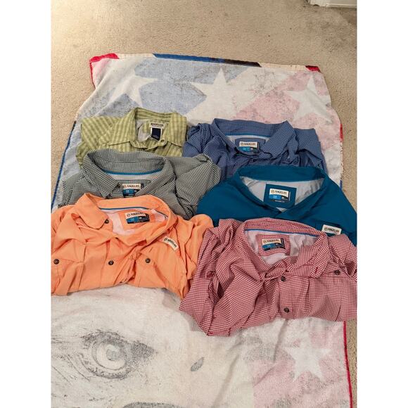 Magellan Outdoors Other - Magellan Outdoors Fish Gear Shirt Mens 2XL Lot of 6 Long Sleeve Fishing Vented